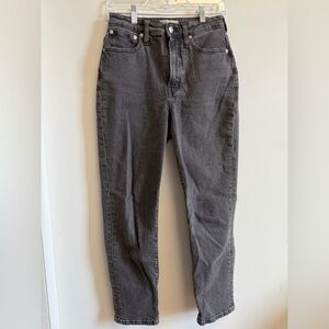 Madewell Curvy Perfect Vintage Jean 26 High Rise Straight Leg Gray Denim